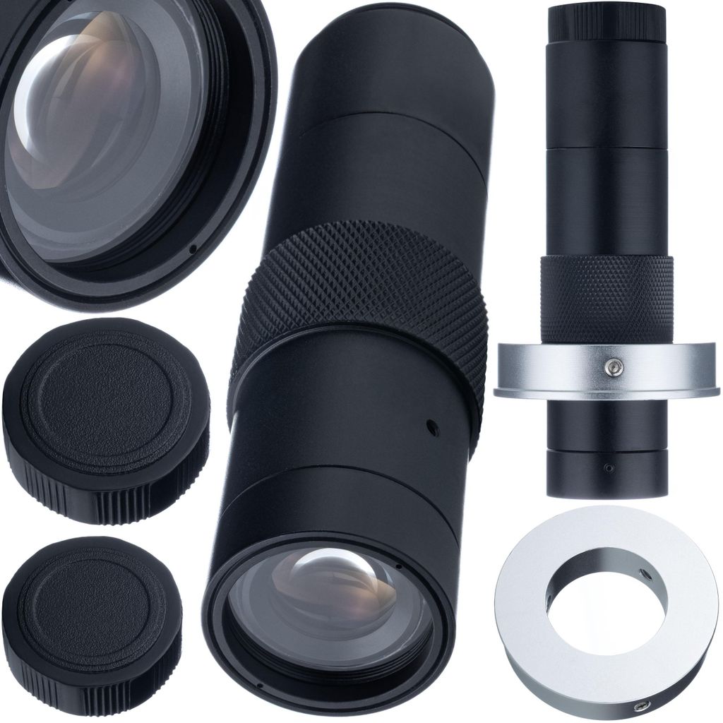 Rosfix OptiZoom C-Mount Mikroskop Objektiv – 1X-150X Vergrößerung | 50–1000mm Arbeitsabstand | 30mm Montage | 195g | Mikroskop-Kameras