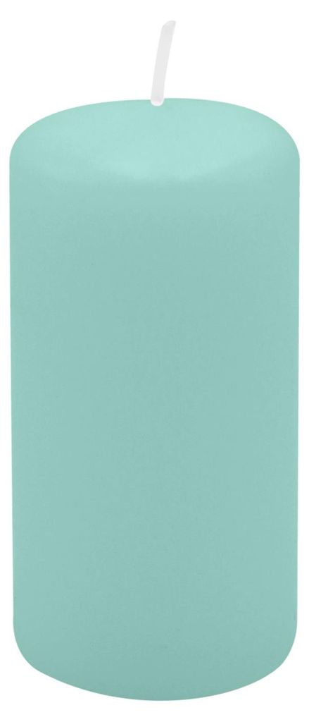 Stumpenkerzen 80 x  Ø 40 mm, Türkis, 24 Stück Produktbild 