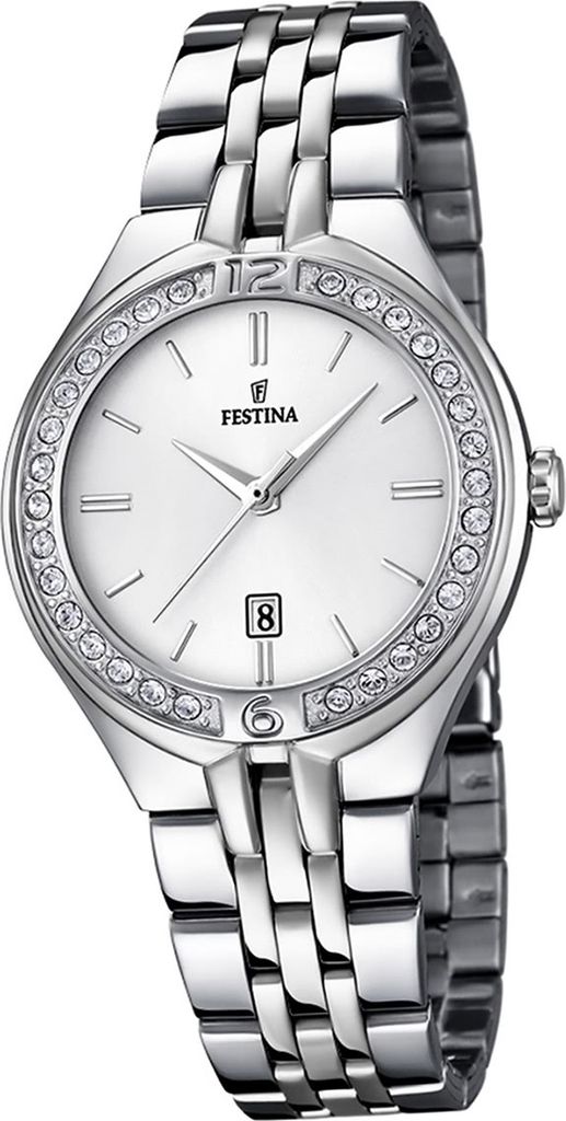 Festina Edelstahl Damen Uhr F16867/1 Quarz Armbanduhr silber Trend D2UF16867/1