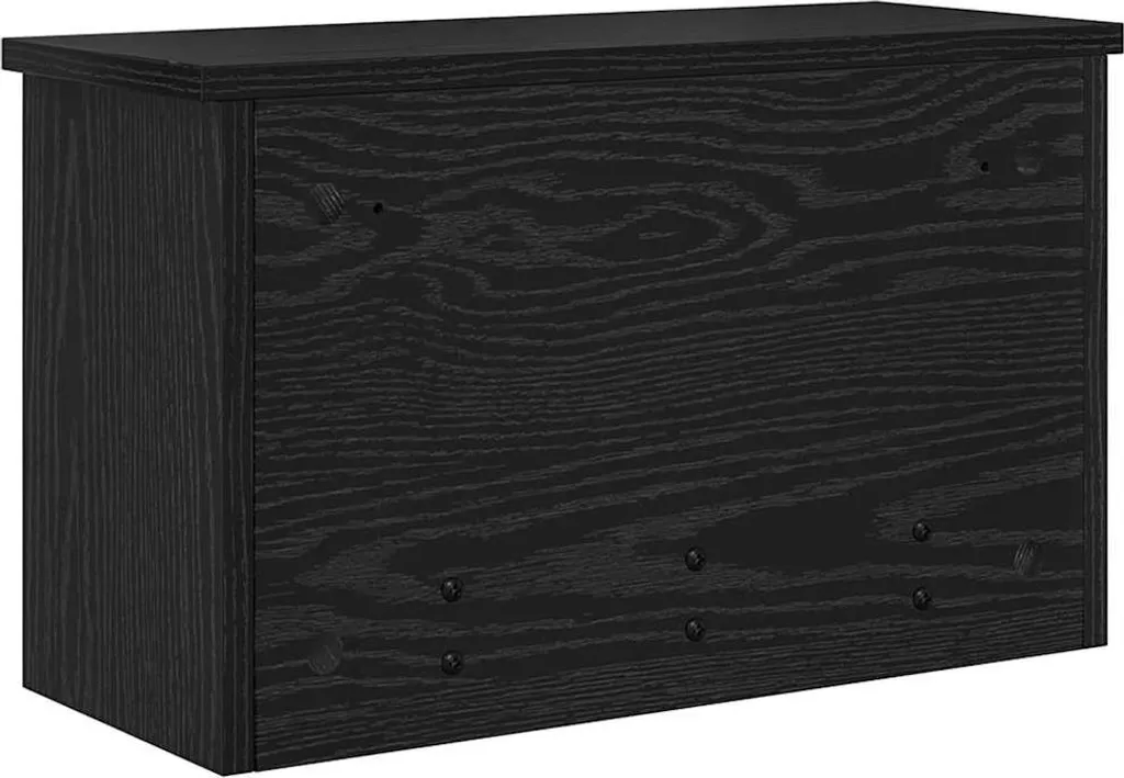 Comodino da Parete Maison Exclusive Rovere Nero 50x20x30 cm - 8
