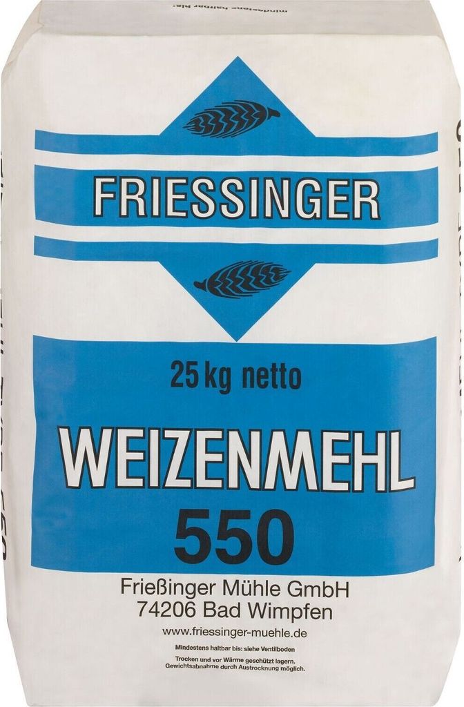 BIELMEIER Weizenmehl T550 25kg Friessinger Produktbild 