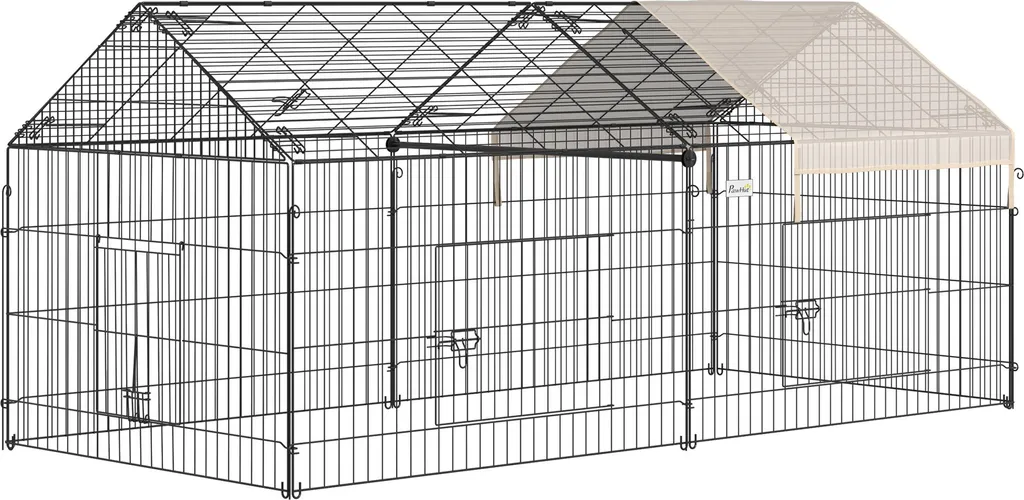 Enclos Anti-Fugue pour Lapins et Rongeurs en Métal avec Fixation Sol
