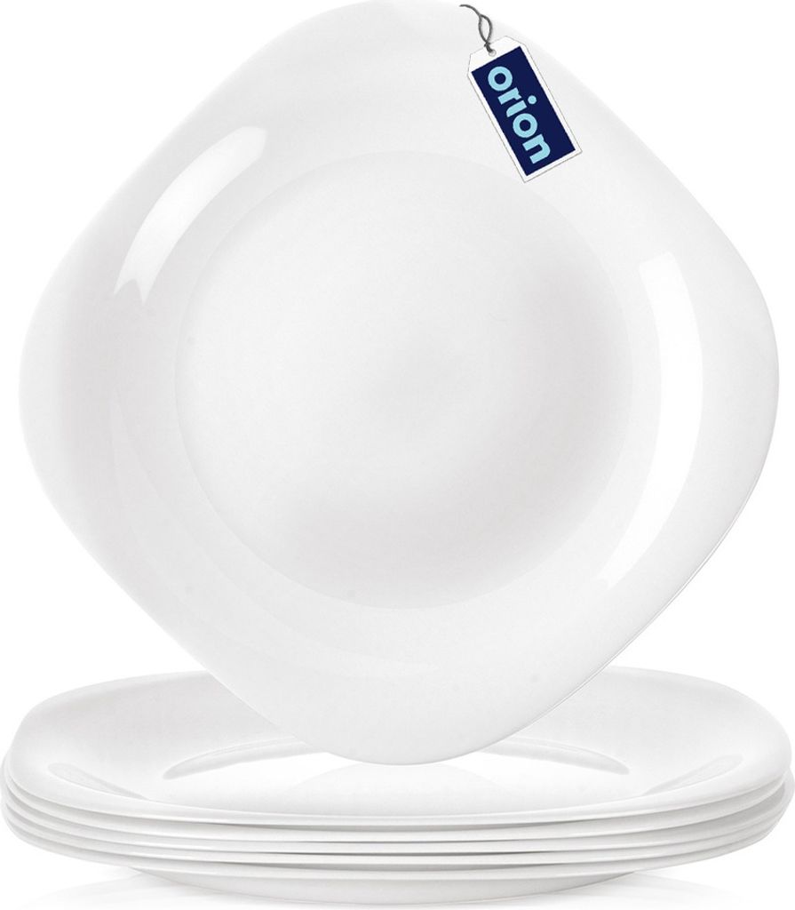 Orion Teller-Set Glasteller Flachteller Essteller Speiseteller flacher Teller aus Glas LUNA 26,5 cm 6-tlg.