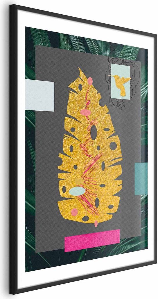 Posterpapier Poster - Golden Leaf 21x30 cm Blumen b-A-0401-ao-a