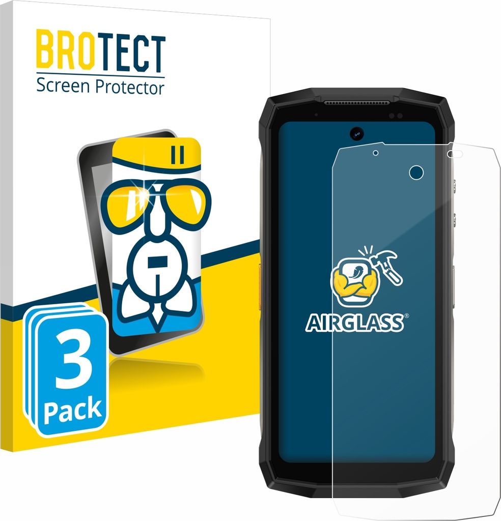 3x BROTECT Schutzglas für Ulefone Armor Mini 20 Pro Schutzfolie Panzer Folie Glas Display Schutz klar