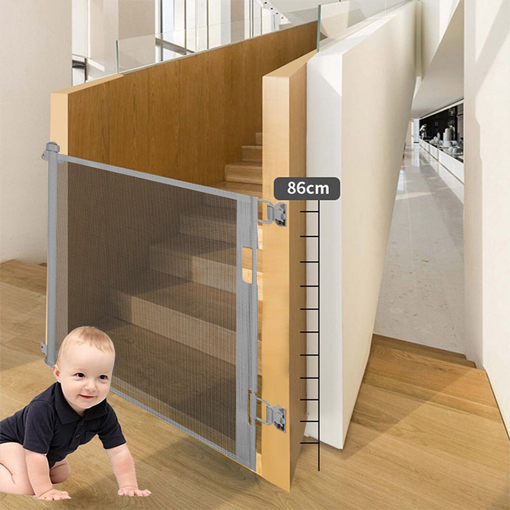 Türschutzgitter, Grau 0-150cm Kinderschutzgitter, Produktbild 3