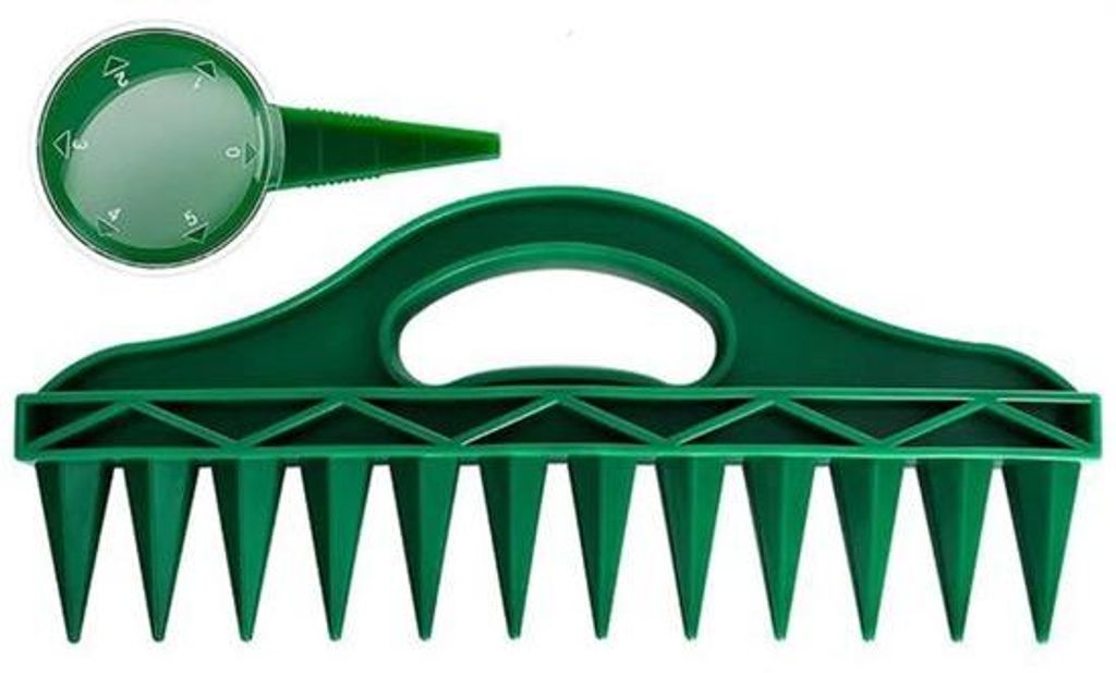 Handgehaltene Saatmaschine-Set für kleine Samen und Dünger - 12-Löcher - Handgehaltener Gründüngerblocker - für Garten und Landwirtschaft