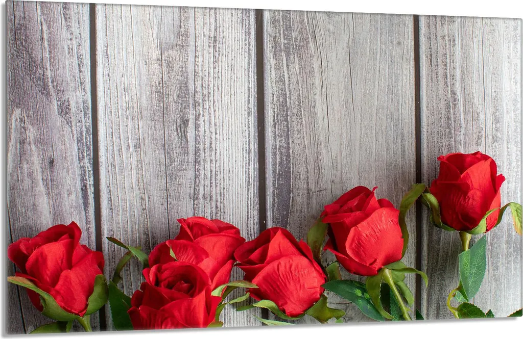 Protezione Piano Cottura 80x52cm - Vetro Temperato Legno di Rosa