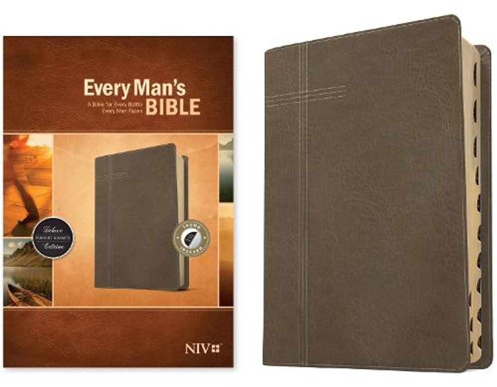 Every Man's Bible NIV (Leatherlike, Pursuit Granite, Obrázek produktu 