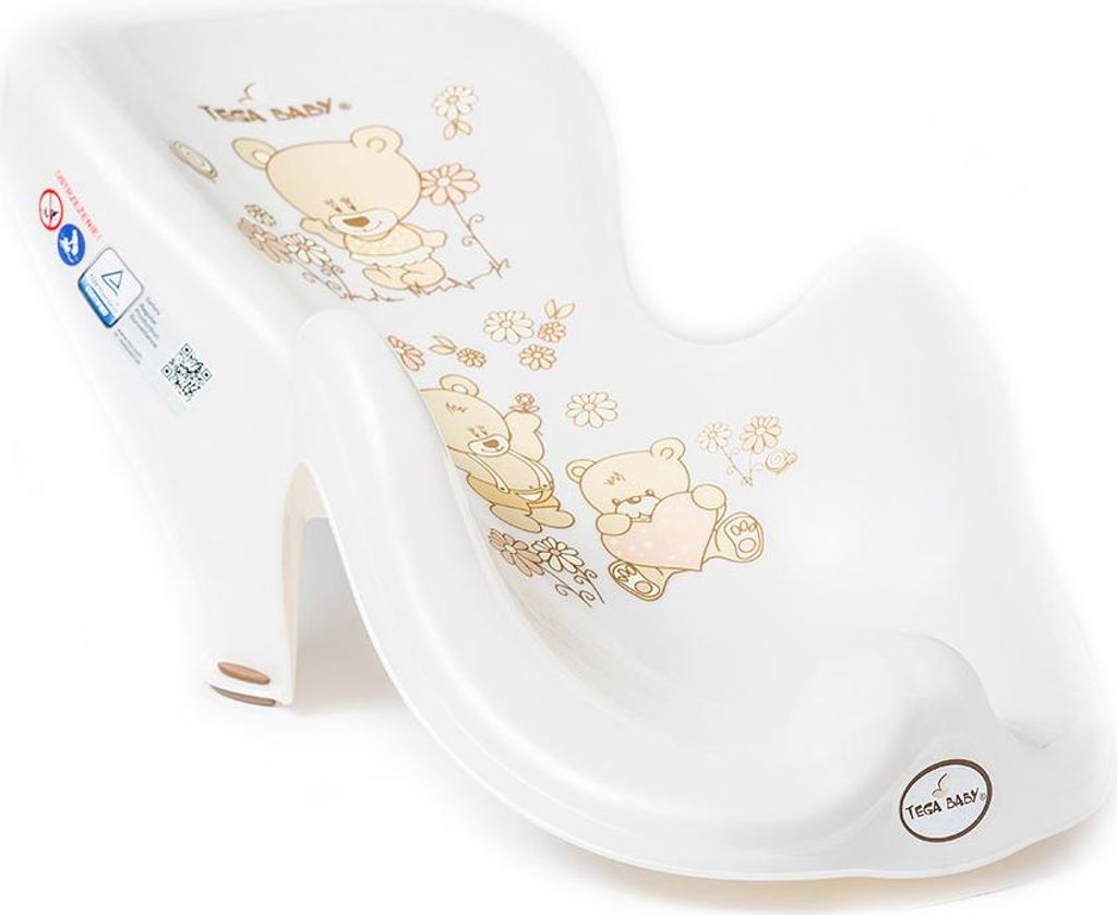 TEGA BABY Podložka do vane Teddy biela perleť Obrázok produktu 