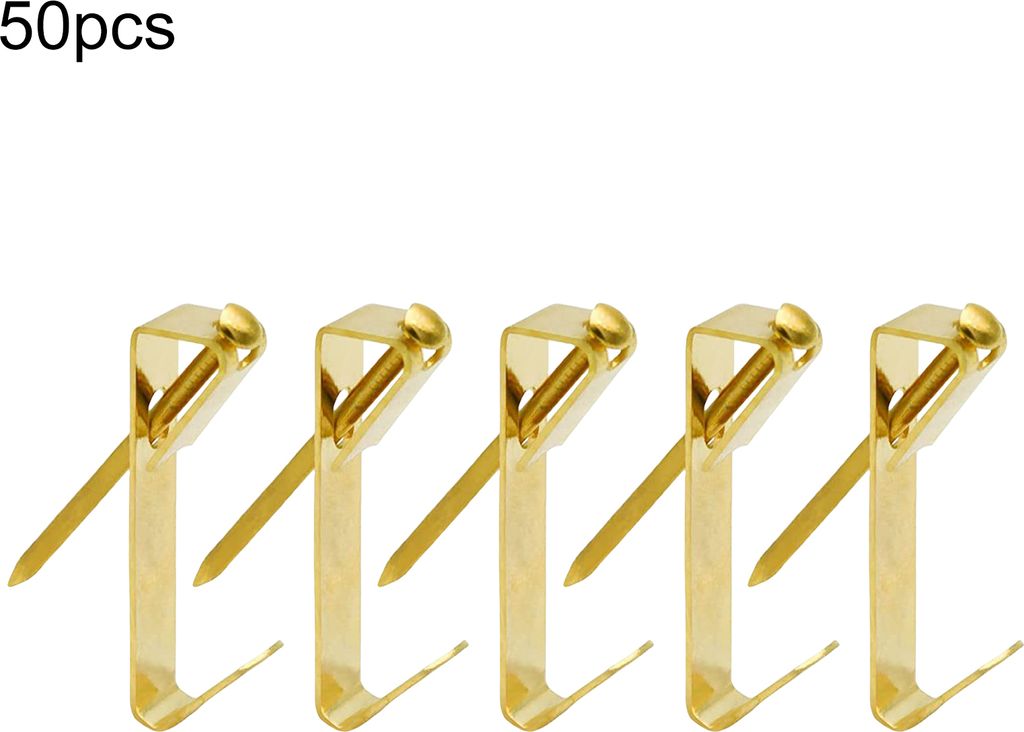 50 Sets Wandhaken mit Nägeln Starker tragendes Hochleistungs-Anti-Rust-Korrosion Fall-resistenter Bekleidungsbeutel Hängende Haken für Schlafzim...