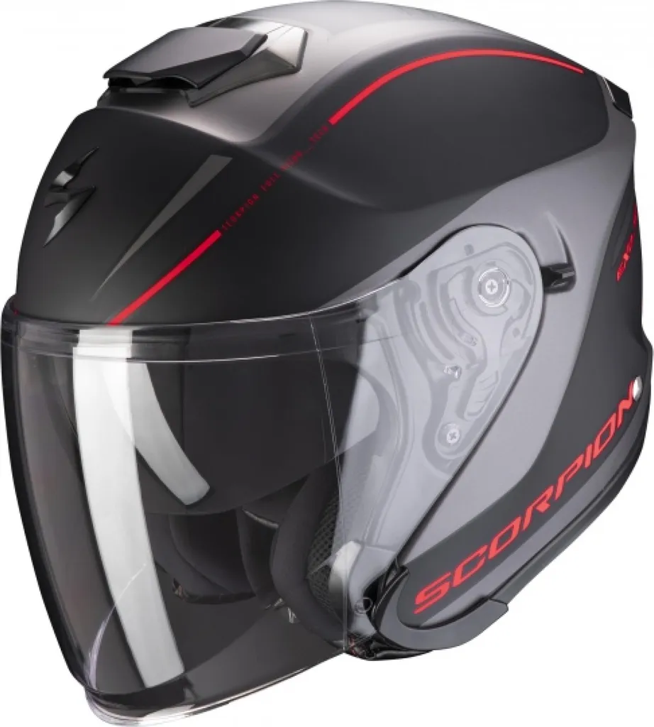 Casque Scorpion EXO-S1 Shadow XS Noir Rouge - Fini la Buée et la Chaleur