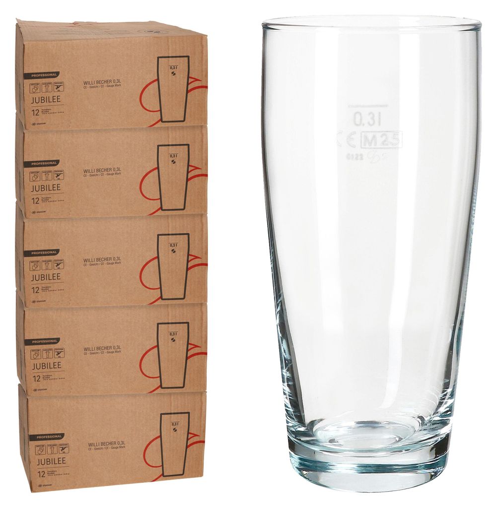 60er Set Willibecher 0,3 L geeicht Bierglas Trinkglas Produktbild 
