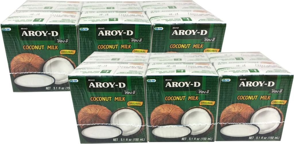 [ 12x 150ml ] AROY-D Kokosmilch Kokosnussmilch Cocosmilch Produktbild 
