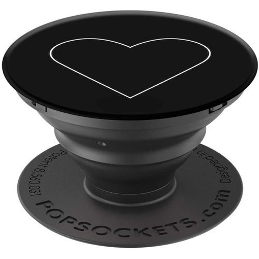 PopSockets PopGrip White Heart Black Produktbild 