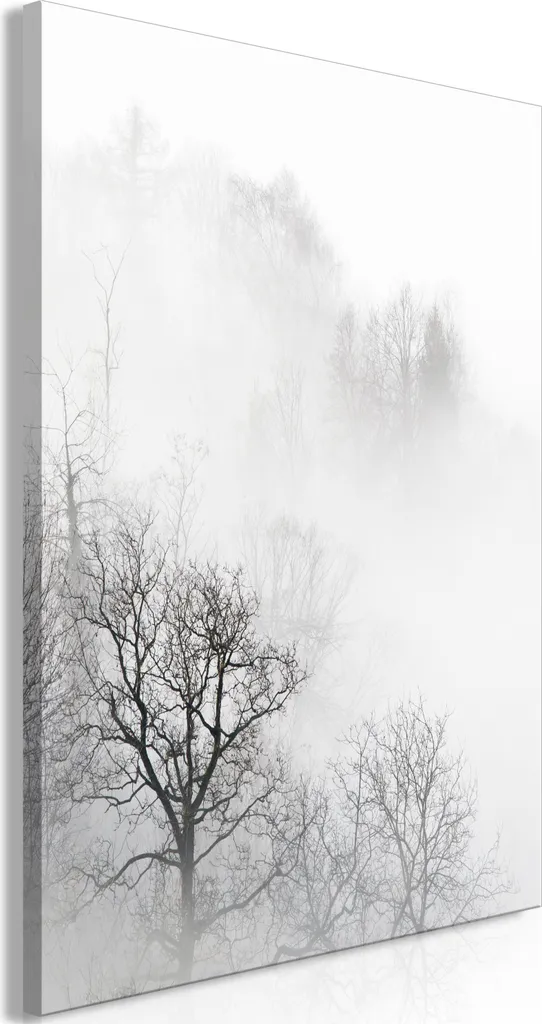 Quadro in tessuto non tessuto - Alberi nella nebbia (1 parte) verticale 80x120 cm Paesaggi b-B-0355-b-a