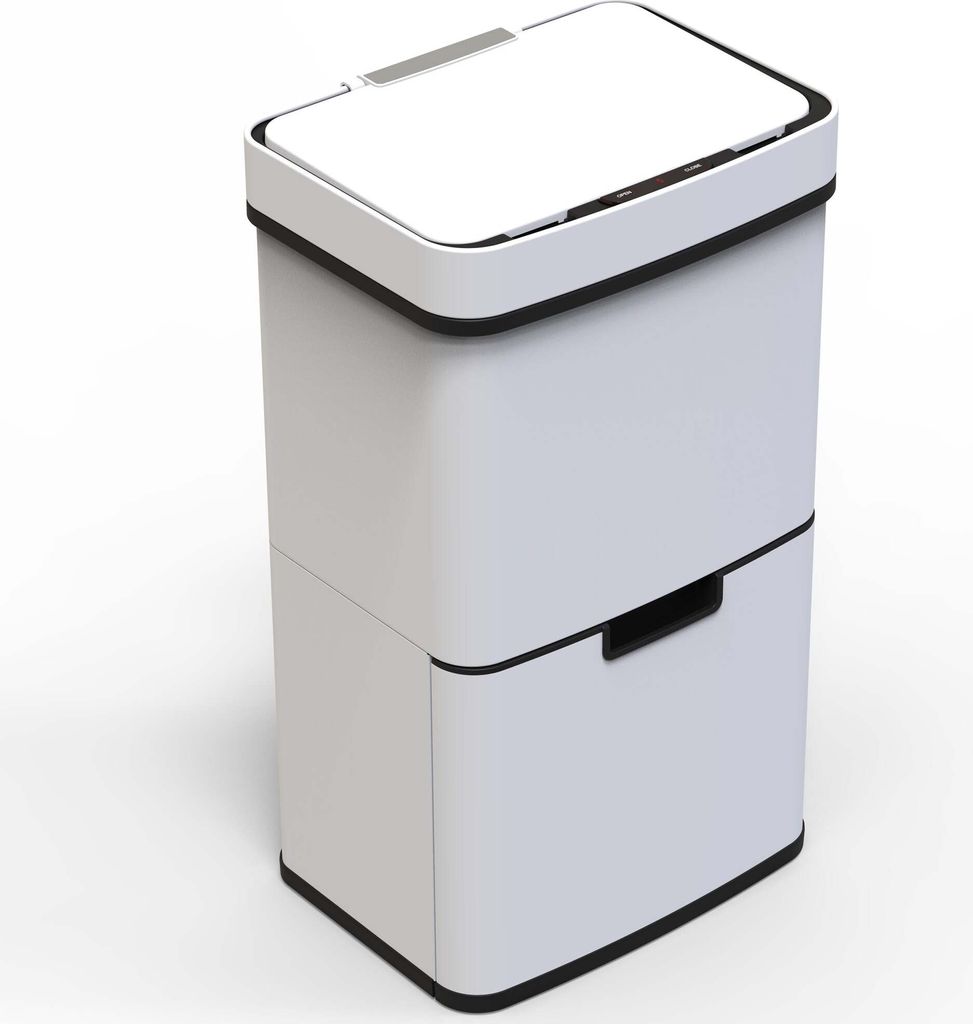 Poubelle automatique tri sélectif blanc 75l - Kitchen Move Image du produit 