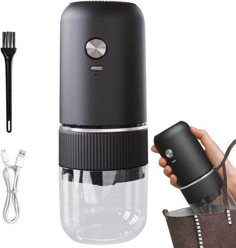 Portable Koffiemaschine, draagbare Expressomat, lichte Kaffeemaschine, reisfähige Koffiemaschine mit Schraubenfutter, oplaadbare Kaffeemaschine, C...
