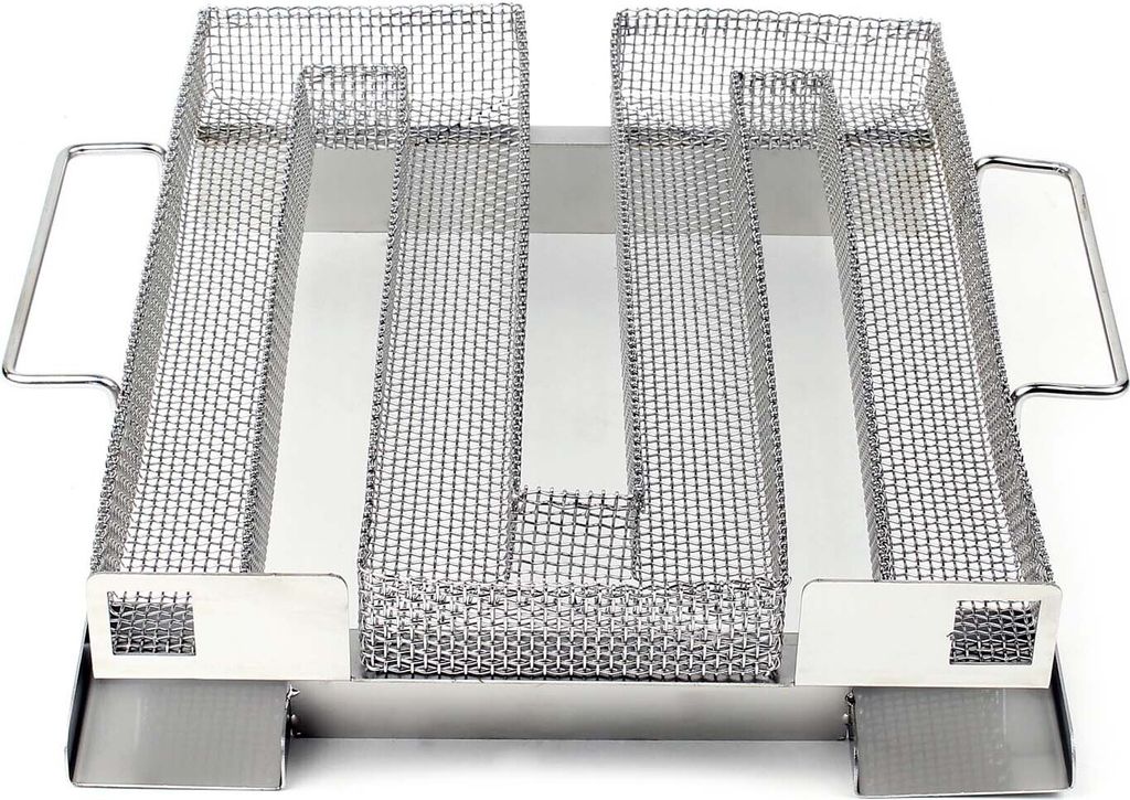 Wiltec BBQ Sparbrand 22,5x22,5x5,5cm Kaltrauchgenerator aus Produktbild 2