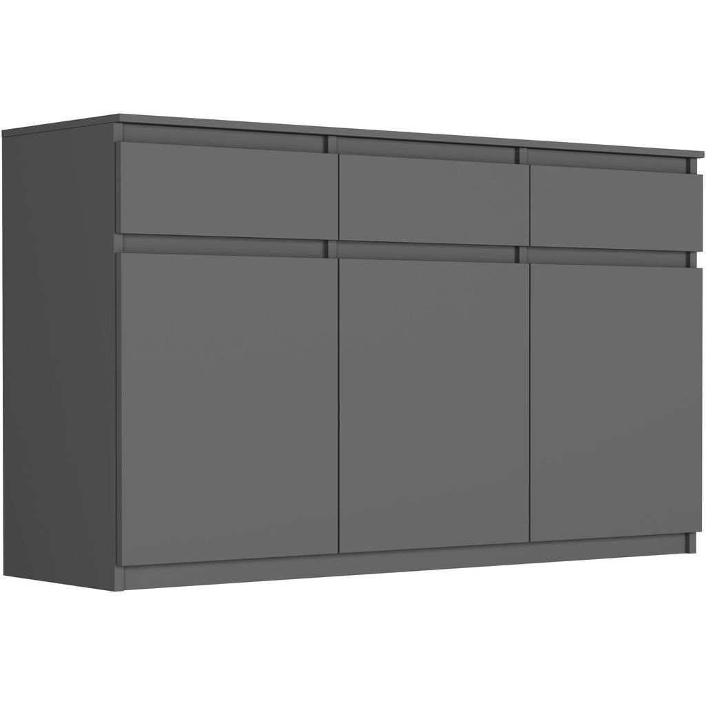 Komoda 120Cm Szafka 3 Szuflady S-3 Antracyt Zdjęcie produktu 