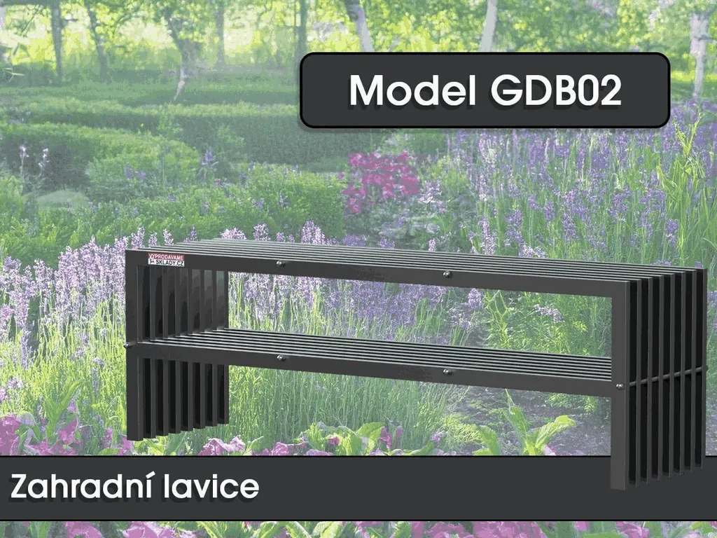 Banc de jardin design en bois massif GDB02 résistant aux intempéries