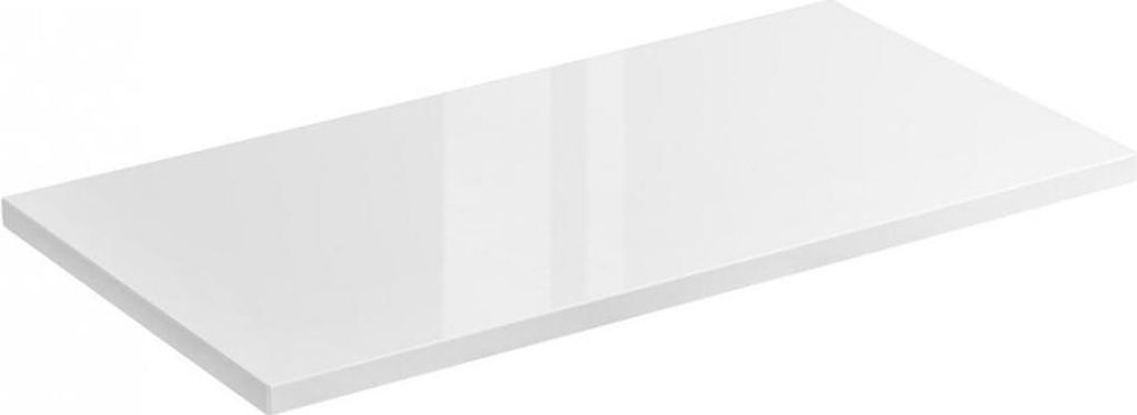 Plan De Toilette 120 Cm Blanc Brillant Chêne Doré Craft Mdf Image du produit 