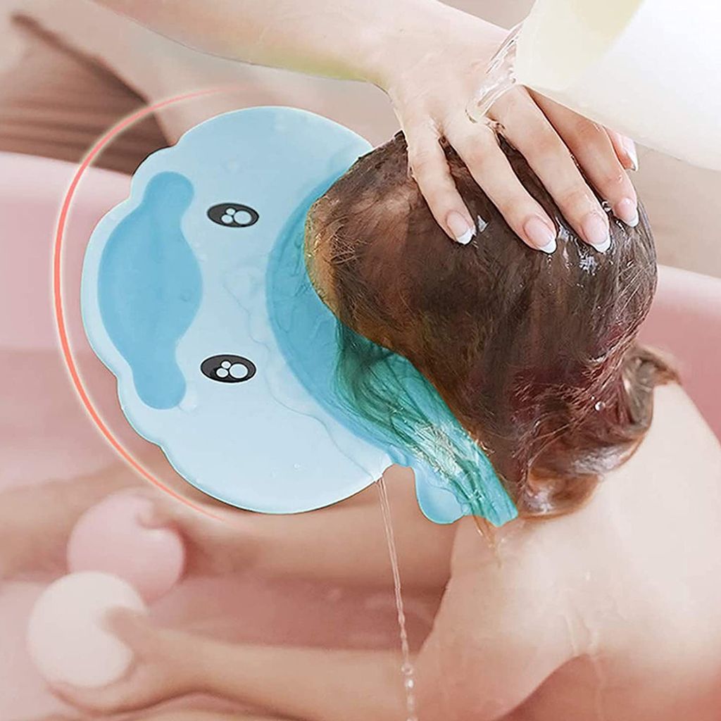 Baby Shampoo Badekappe Ohrenschutz Augenschutz Dusche Badeschutz Badekappe 