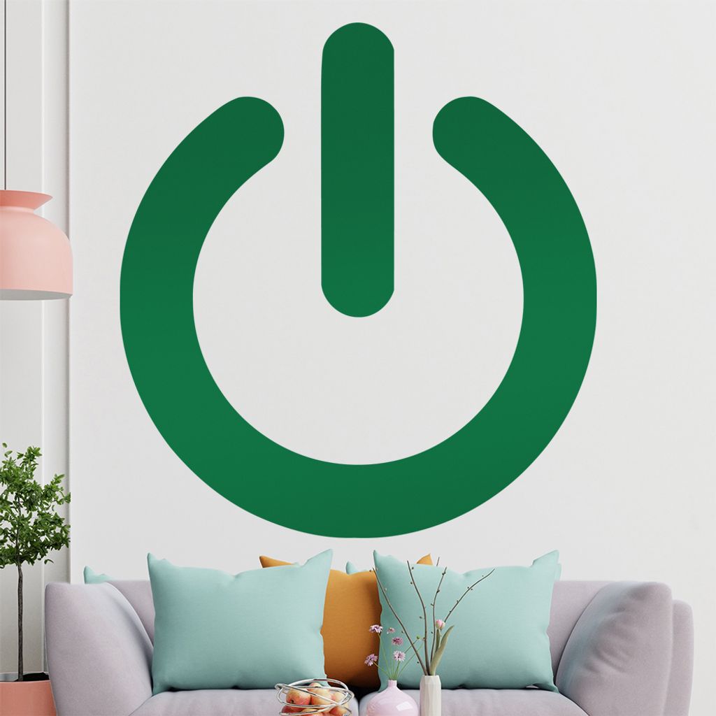 KIWISTAR On Off Button - Knopf Ein Aus Schalter Wandtattoo in 6 Größen - Wandaufkleber Wall Sticker - Dekoration, Küche, Wohnzimmer, Schlafzimme...