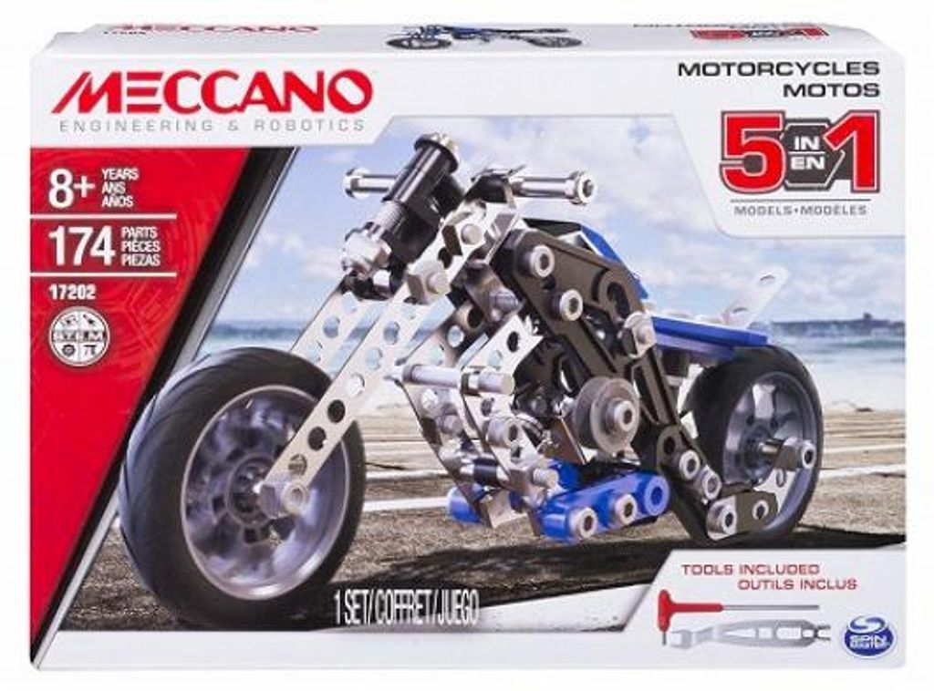 Motos 5 modeles - meccano - 25205 - jeu de construction Image du produit 