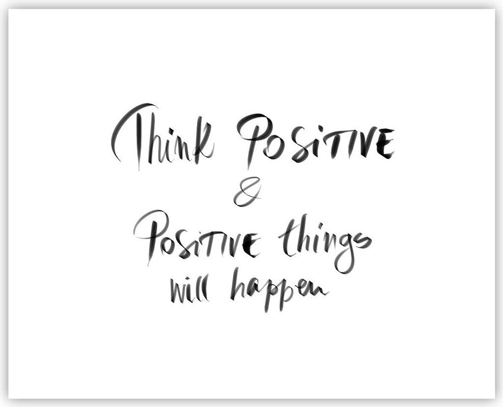 Poster - Poster ohne Rahmen - Motto Gedanke positiv - 50x40 cm - Wand Bild - Wanddeko - Wandbilder - Kunstposter - Wandposter - Bilder - Kunstdruck...