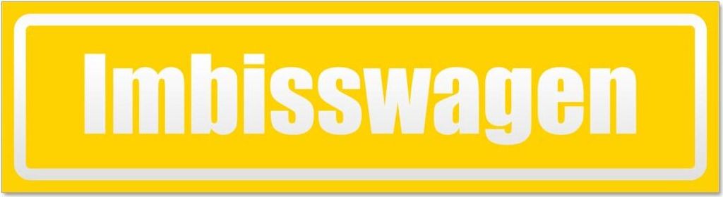 Imbisswagen invertiert Magnetschild Schild magnetisch