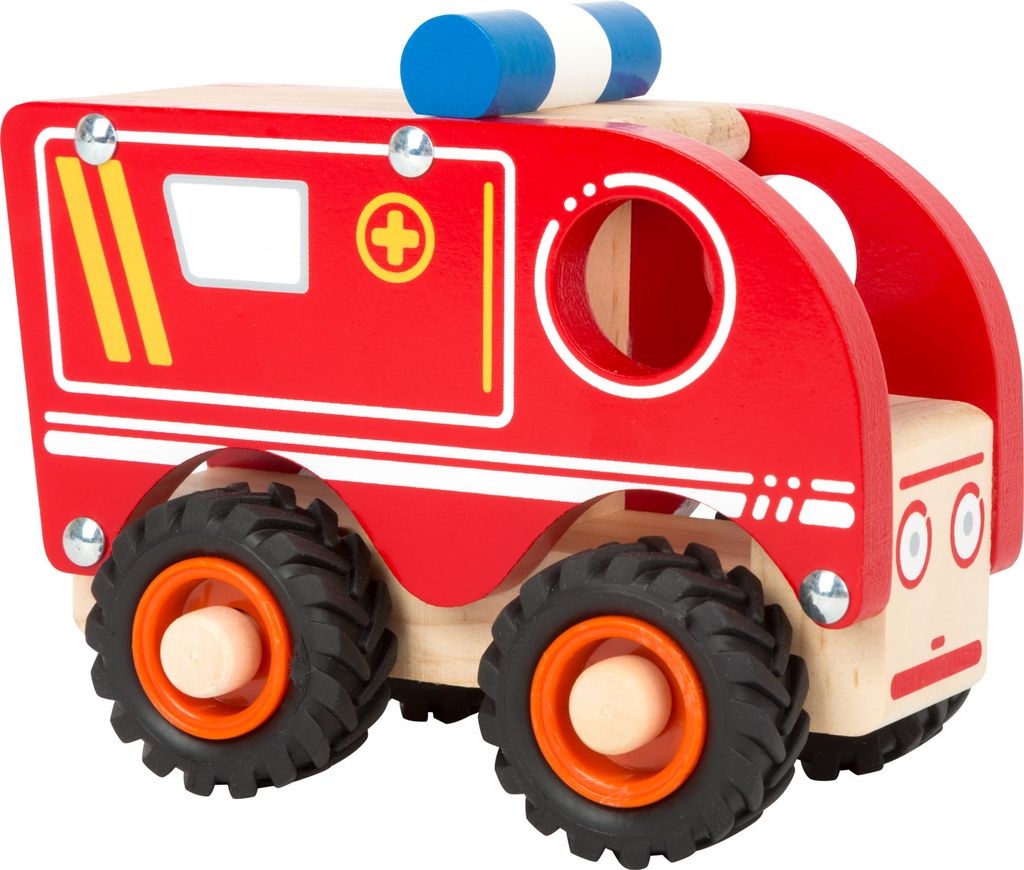 Voiture Ambulance en bois Image du produit 