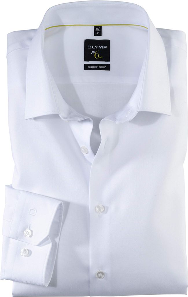 Olymp Hemd weiß super slim fit Baumwolle