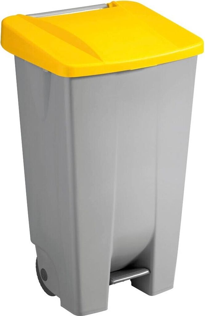 helit Mülleimer 120,0 l grau, gelb