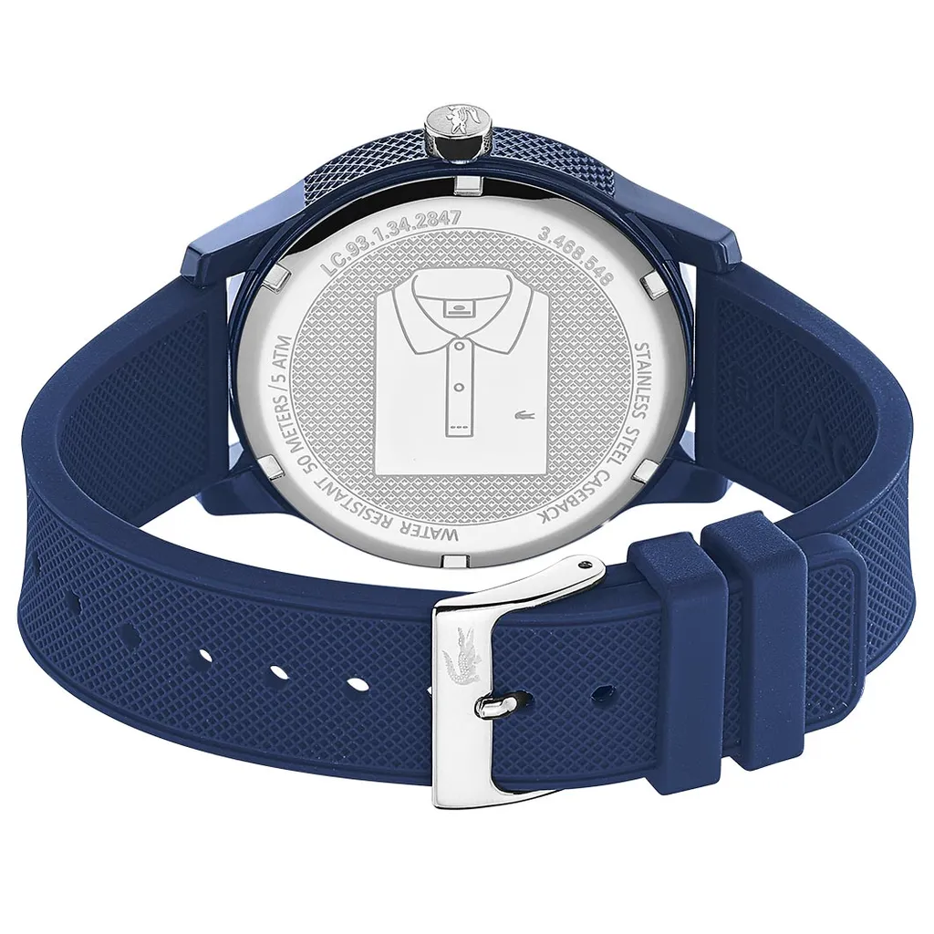 Lacoste 2010987 Montre Homme Chronographe Sport en Acier Bleu et Argent