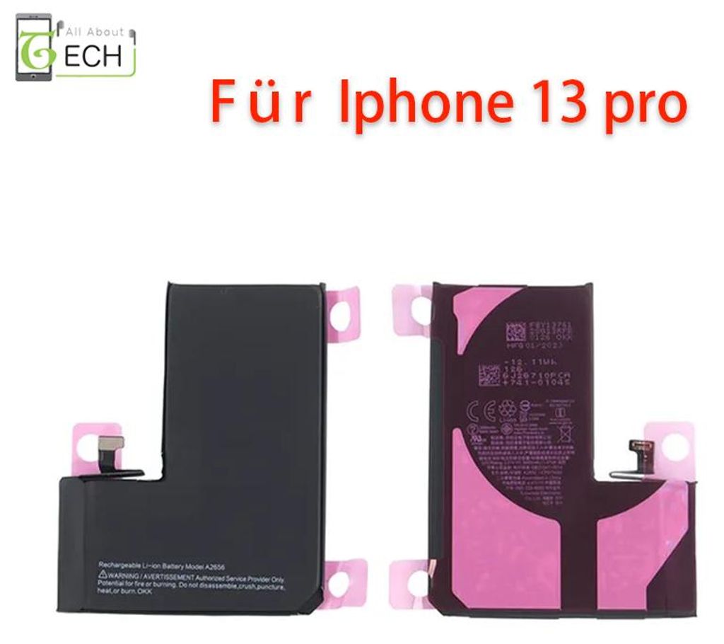 Ersatz Akku für iPhone 13 PRO inkl. Kleber 3095mAh Accu Produktbild 