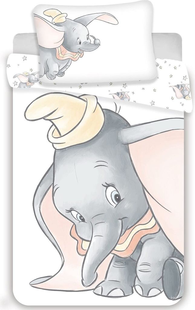 JERRY FABRICS Pościel dziecięca bawełniana Dumbo Grey, Zdjęcie produktu 
