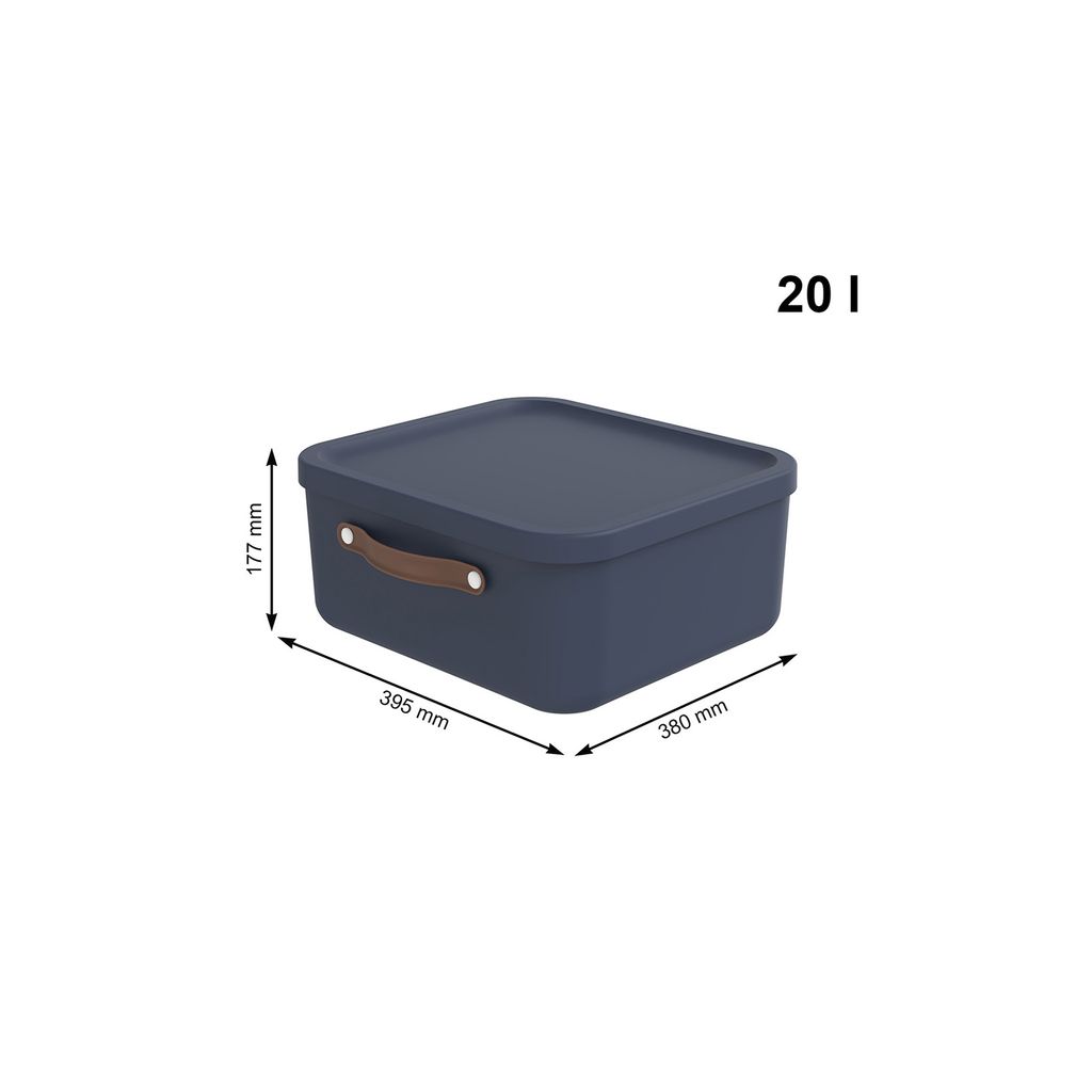 Klappbox SquareBasic 32 L, anthrazit/blau