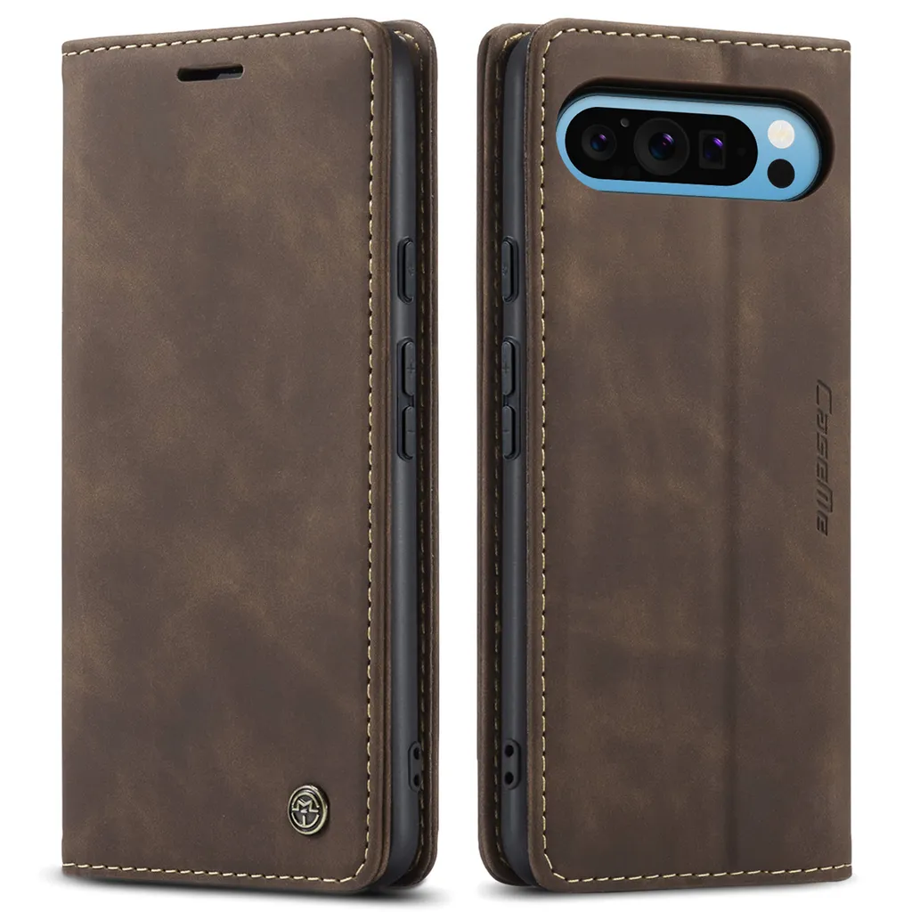 Cover Professionale Google Pixel 9 Pro XL Bronzo Retro Stand Case - 8