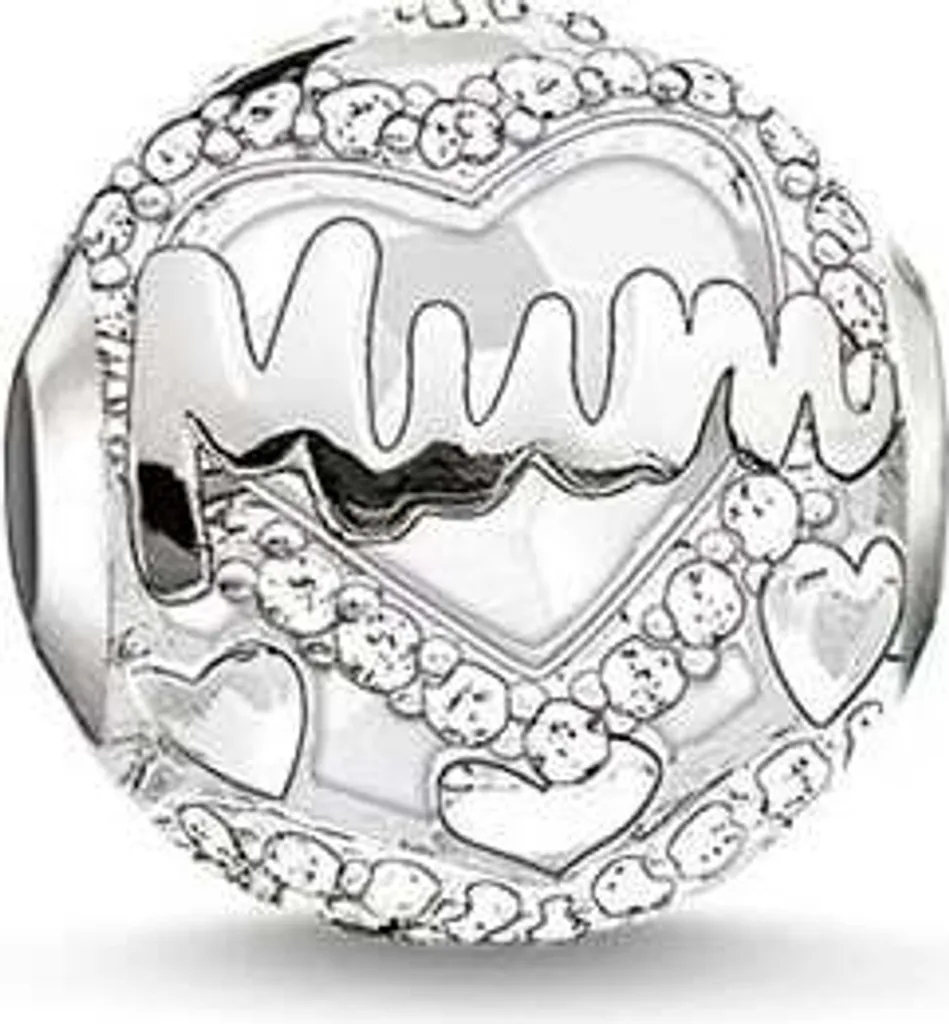 Ciondolo MUM Thomas Sabo K0190-625-14 Argento e Agata Bianca