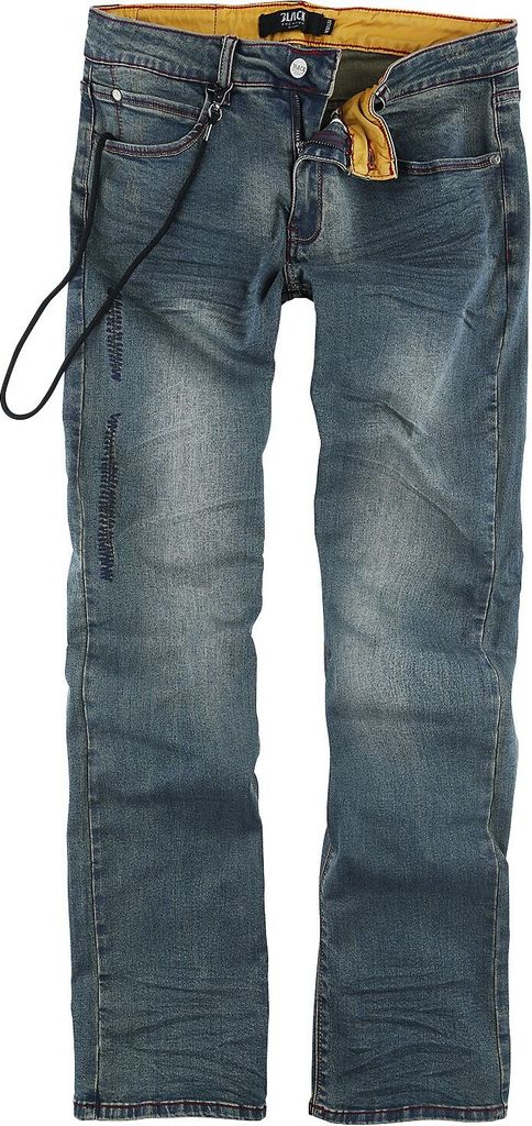 Black Premium by EMP Herren blaue Jeans mit Stonewashed-Look, Destroyed-Effekten und praktischen 5-Pocket-Taschen W31L34