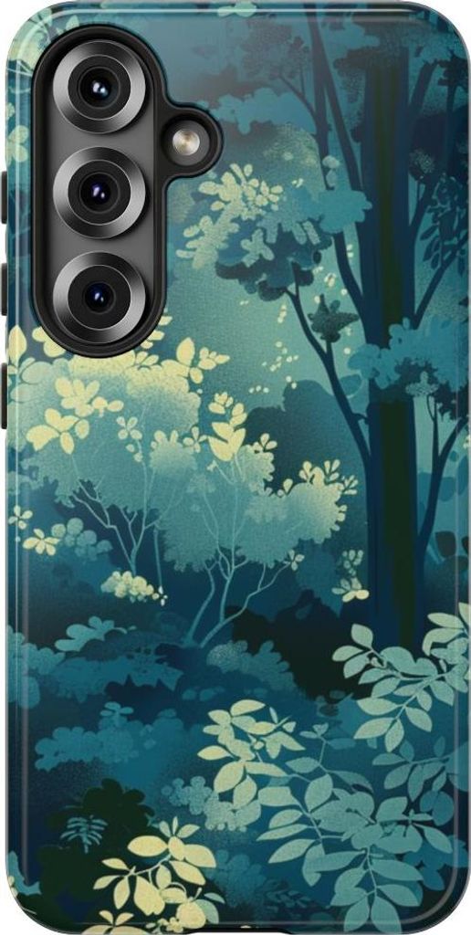 Leuchtendes Blätterwald-Motiv – Hülle Kompatibel mit Samsung Galaxy S25