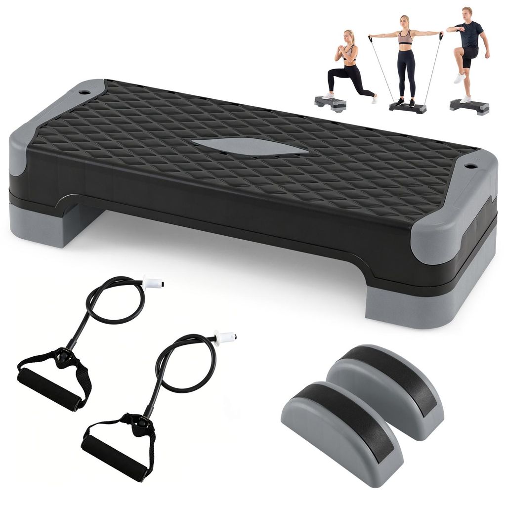 COSTWAY Aerobický stepper 3 v 1, s nastaviteľnou výškou, Obrázok produktu 