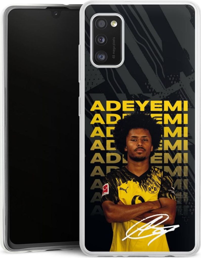 DeinDesign Slim Hülle für Samsung Galaxy A41 Silikon Case Ultra Dünn Handyhülle BVB Borussia Dortmund Karim Adeyemi
