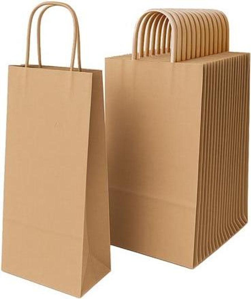 Pakiet - Torba na butelki 160x80x390 / BRĄZOWA 10 szt Zdjęcie produktu 
