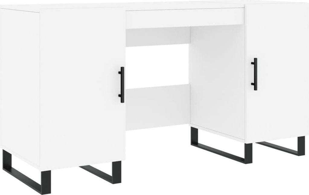 Schreibtisch Weiß 140x50x75 cm Holzwerkstoff