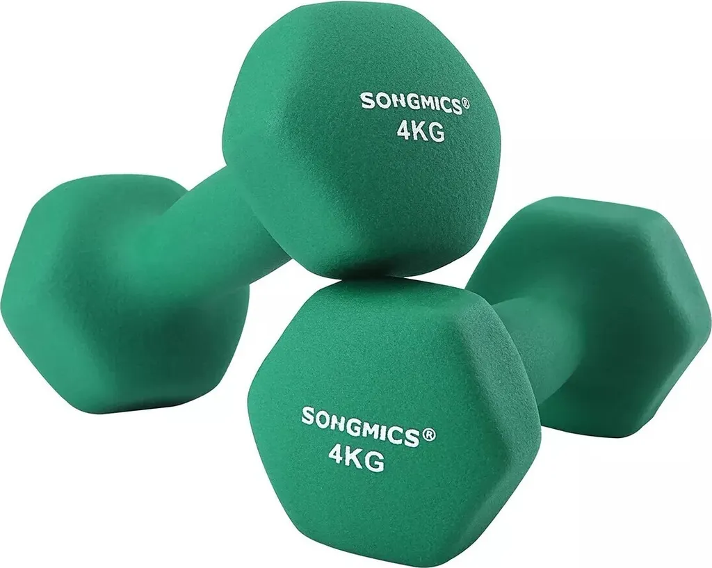 Haltères Dumbbell Sem 2x4kg Vert Musculation Maison et Bureau Fitness