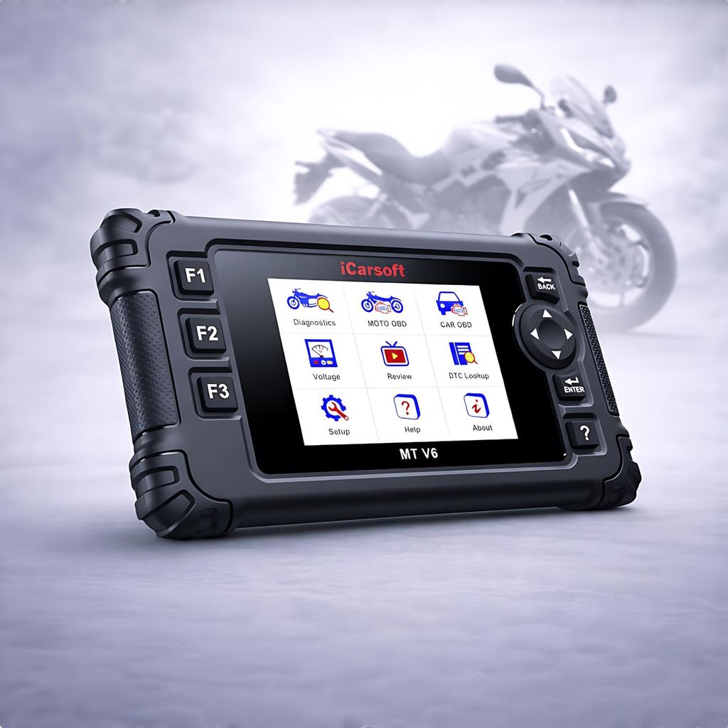 OBD2 Diagnosegerät Scanner iCarsoft MT V6 kompatibel mit SUZUKI Motorräder inkl. Adapter & e Updates