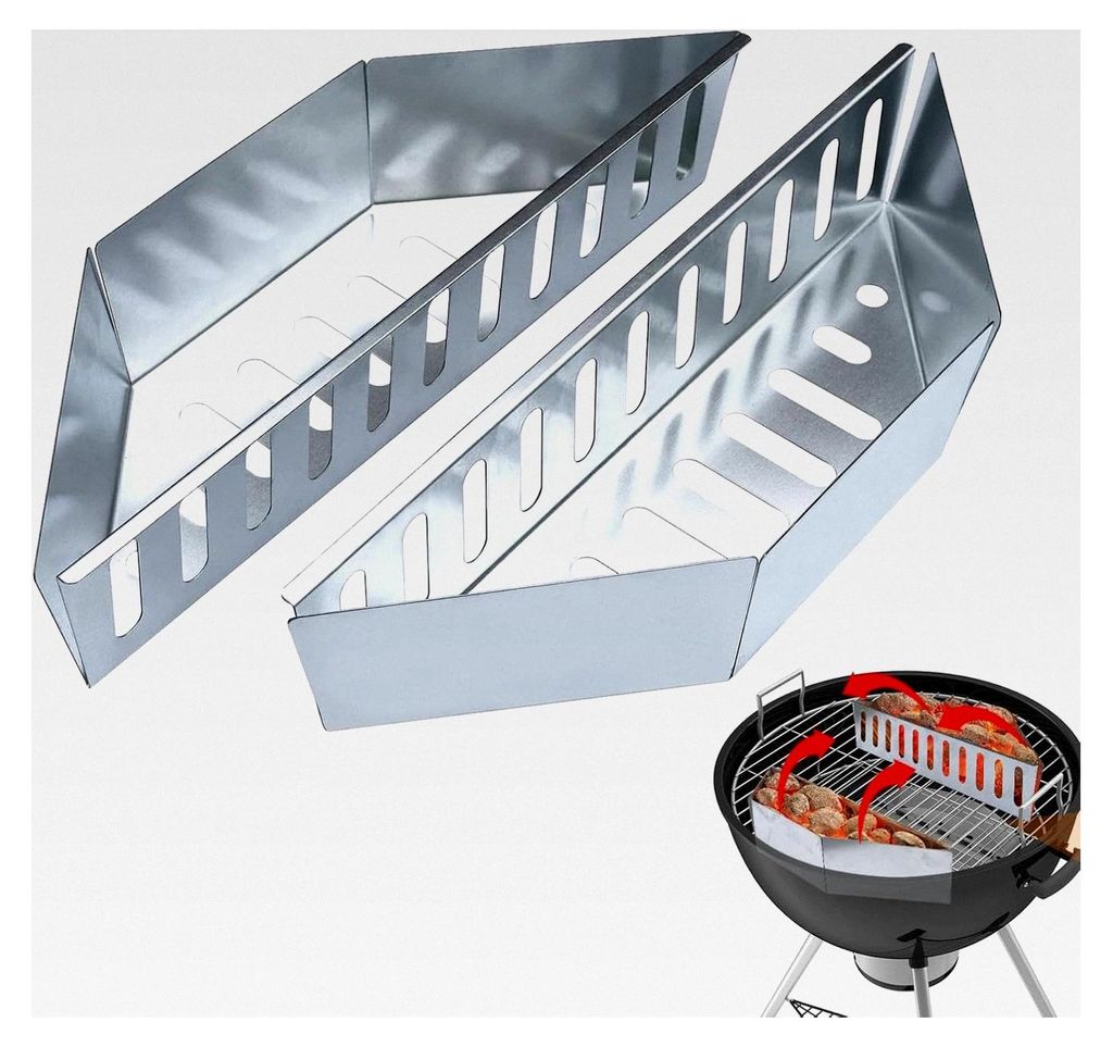 Holzkohlekorb aus Edelstahl für Grill - Halterkorb für Barbecue-Holzkohlegrill | Hitzebeständiges Outdoor-Heizgerät zum Kochen, Grillen, Pickni...