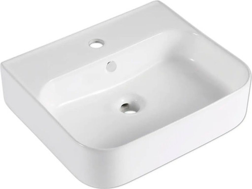 form&style Handwaschbecken BARBUDA 46 x 40 cm weiß glänzend Produktbild 